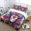 Colorful Bull Skull Design. Bedding Sets Duvet Cover Sets Duvet Covers Pillowcases(1 * Duvet Cover 2 * Pillowcases Without Duvet Insert)
