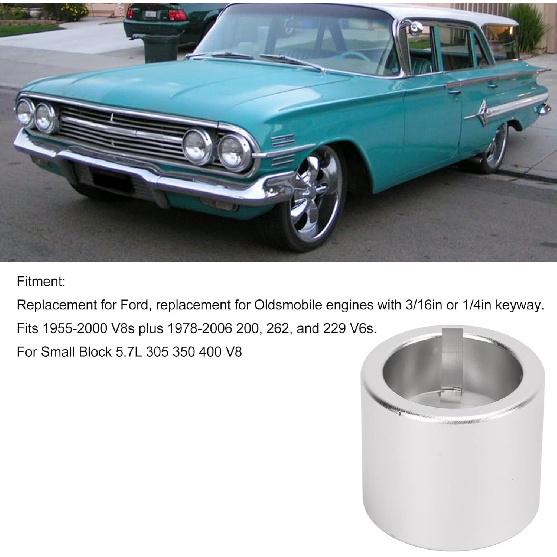 Silver Aluminium Alloy Crankshaft Turning Socket Tool For Sbc 5.7L 305 350 400 V8