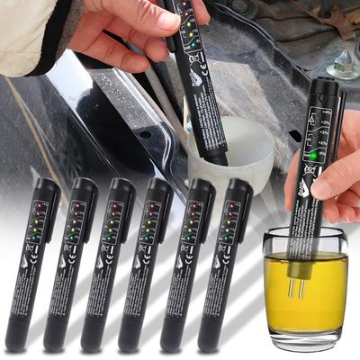 Teststift für Bremsflüssigkeit im Auto 5 LED-Anzeige Batterietester Präziser Ölqualitätsprüfstift Auto-Prüfwerkzeuge
