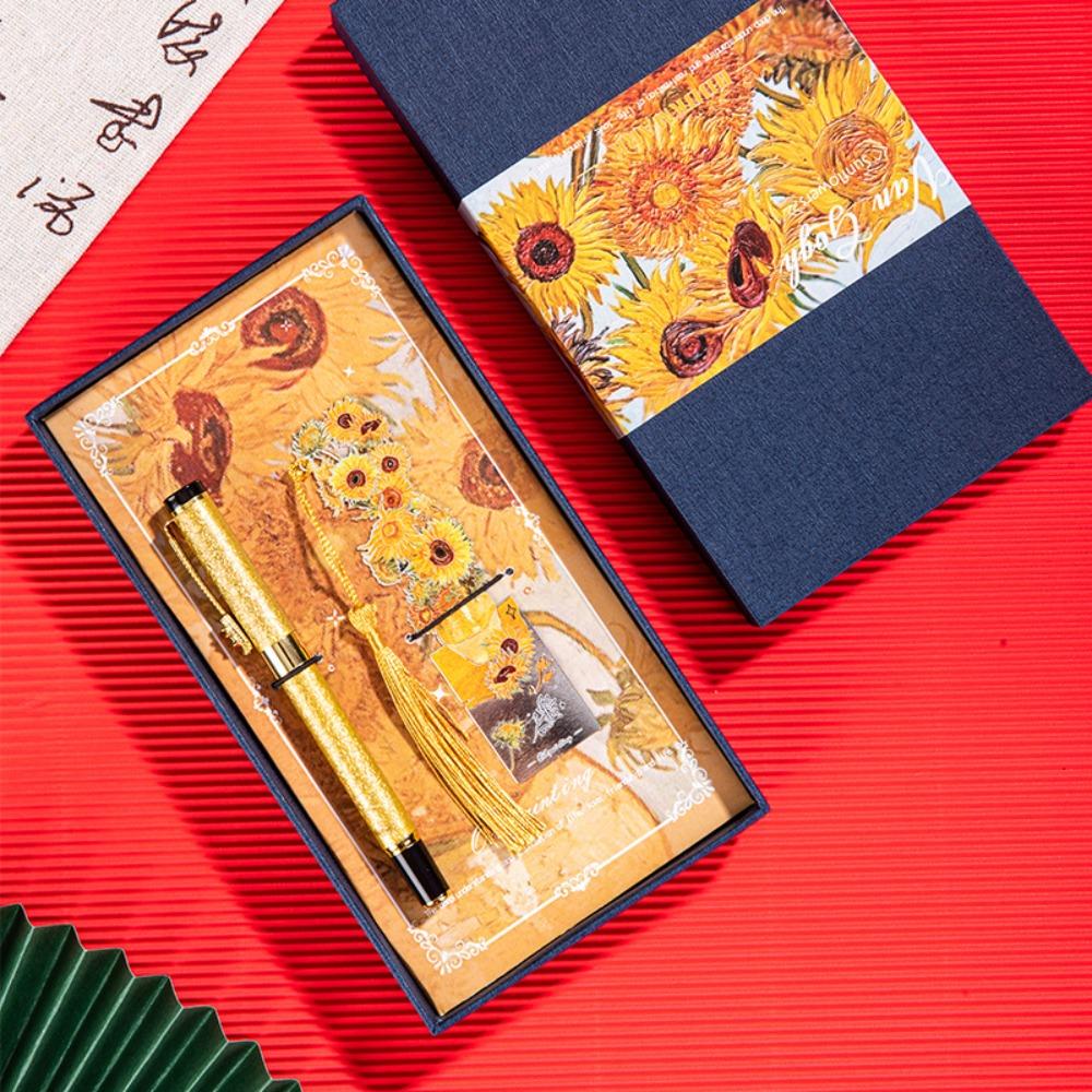 Tassel Pendant Metal Bookmark Metal Floral Painting Bookmark  School Office Supplies