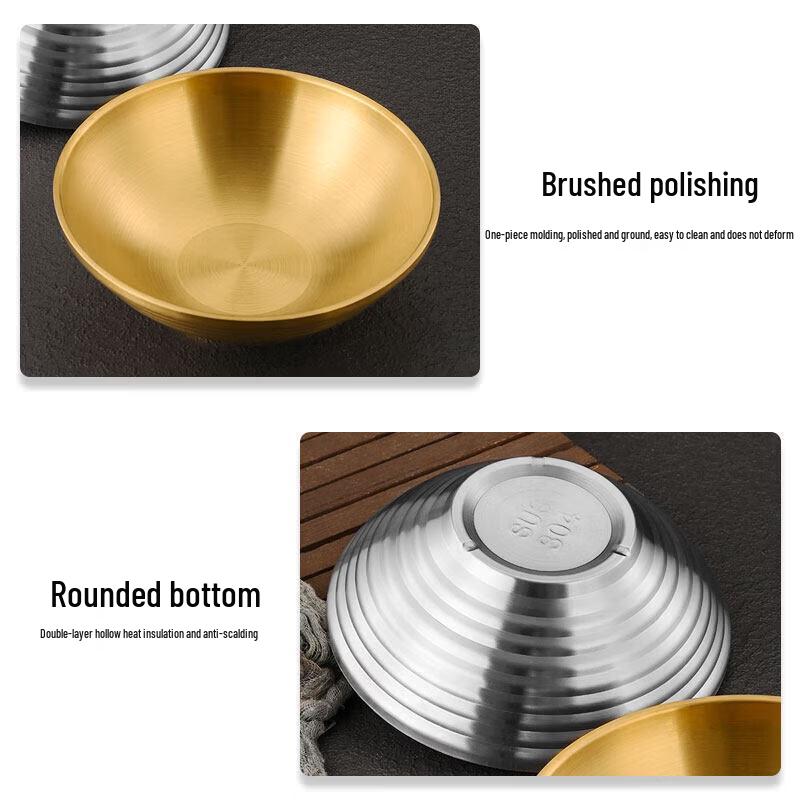 Qiwei 304 Stainless Steel Large Soup Noodle Bowl