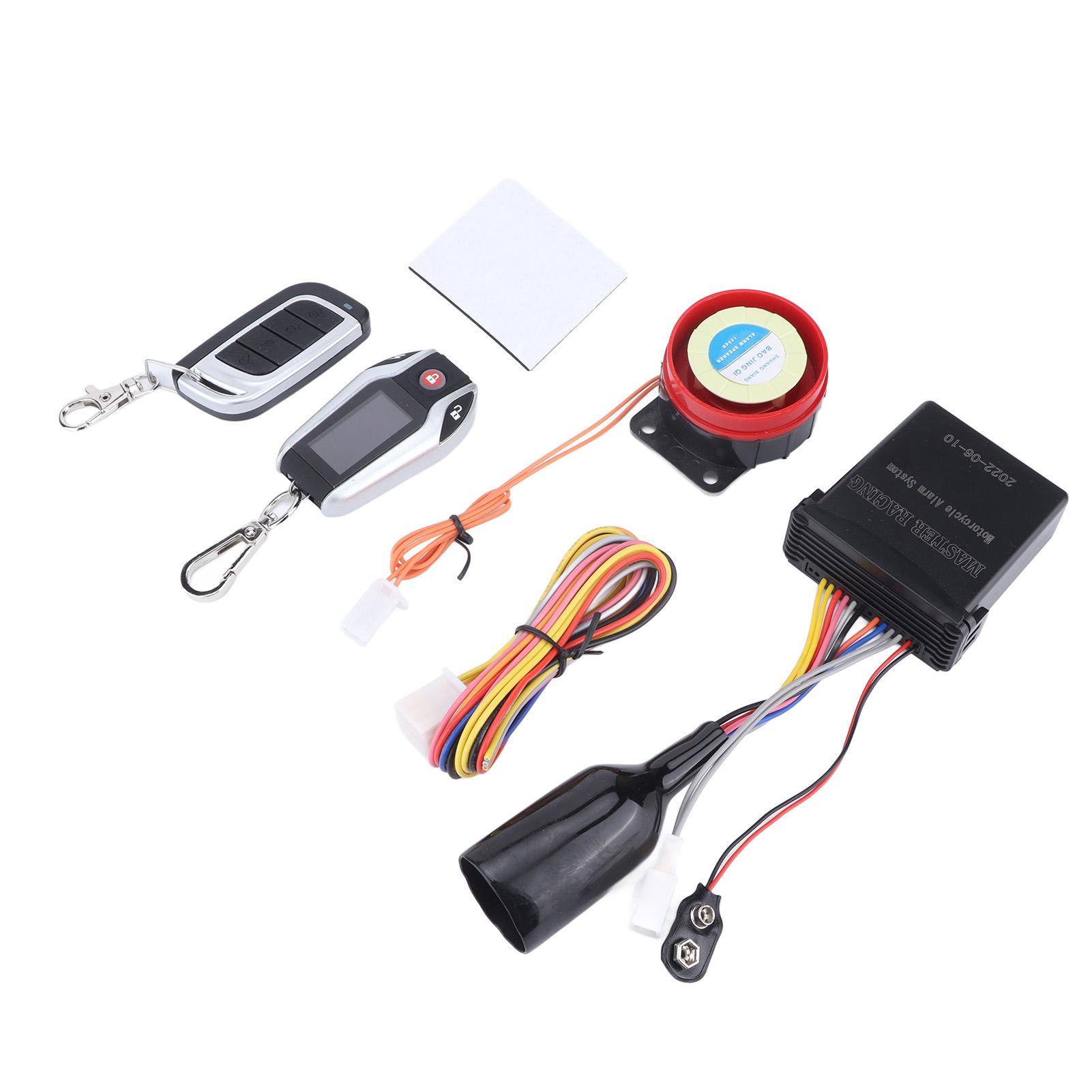 Двусторонняя система сигнализации для мотоцикла, динамик 105-125 дБ, автоматическая блокировка/разблокировка, пульт дистанционного управления, водонепроницаемая, для электромобилей