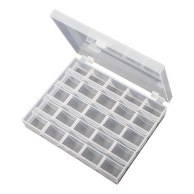 Bobbins and Bobbin Box Set 25 Pcs Plastic and Metal Bobbins Clear View Case for Quick Color Selection Perfect for Hand Sewing