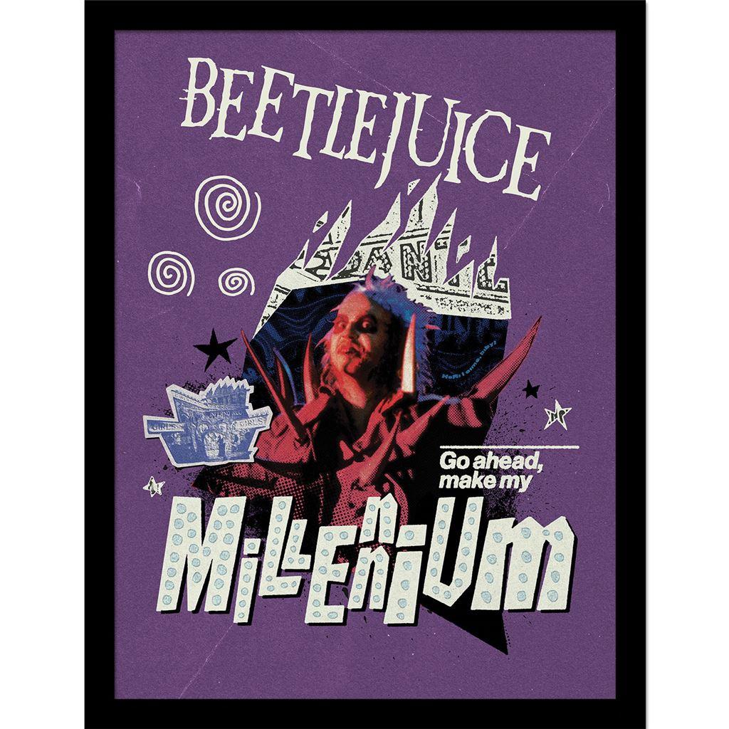 Beetlejuice Make My Millennium Framed Print