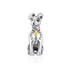 Ciondolo in Argento 925 a Forma di Maiale Cane Gatto Spaventapasseri per Braccialetto Fai da Te Gioiello Raffinato Regalo