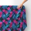 Royal Samt Stoff Polyester Zum Nähen - Motiv Ananas Und Palmblätter