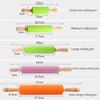 Silicone Rolling Pin Set: Large, Medium & Small with Wooden Handles, Silicone Mat, Dumpling Dough Tools & Hammer