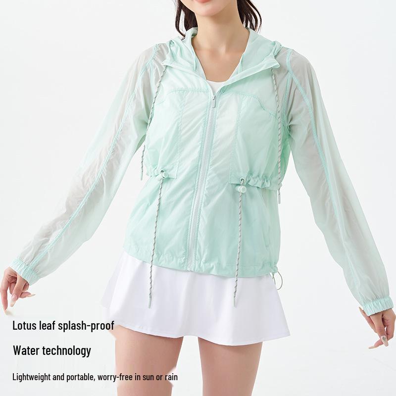 Women's Lightweight Hooded Jacket - Quick-Dry, Breathable, Skin-Friendly Sportswear for Spring & Autumn