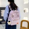 Unisex Primary School Student Backpack Waterproof Handbag With Colorful Patchwork Design
