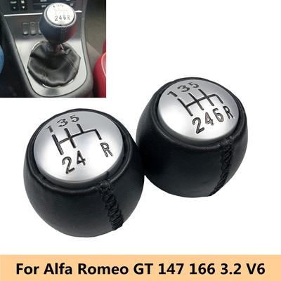 Alfa Romeo GT 147 166 için 3.2 V6 PU Deri Araba Styling 5/6 Hız Vites Topuzu Kolu Sopa Kalem Shifter