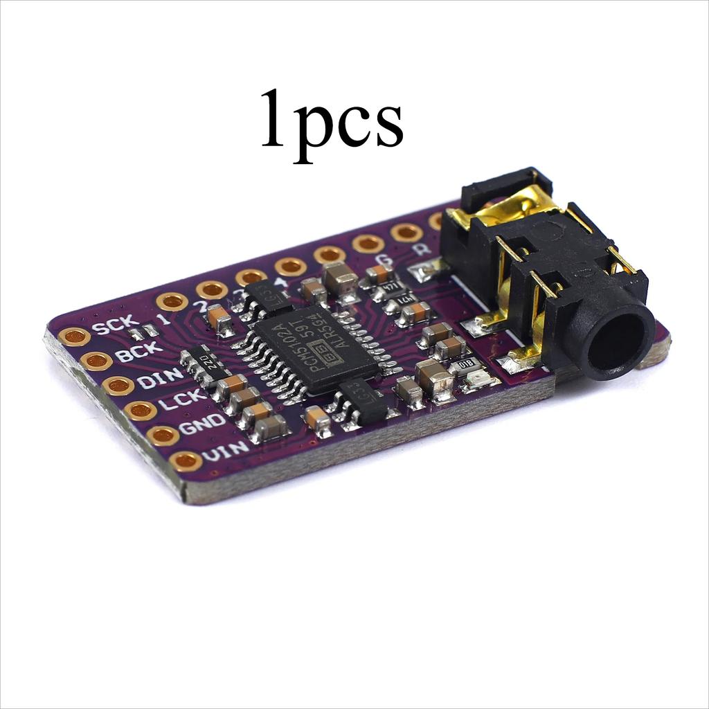 1pcs Interface I2S PCM5102A DAC Decoder GY-PCM5102 I2S Player Module pHAT Format Board Digital PCM5102 Audio Board