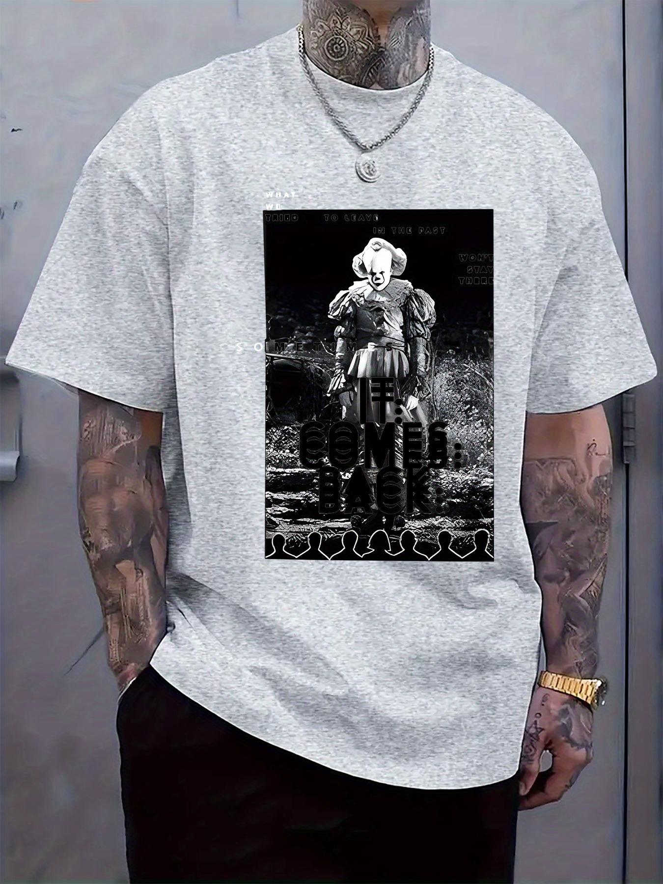Casual Graphic Print T-shirt - Short Sleeve XXXL