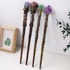Natural  Handmade Jewelry Magic Stick Witch Princess Cosplay Props Fairy Wand Halloween Gift Ritual Tool Decoration