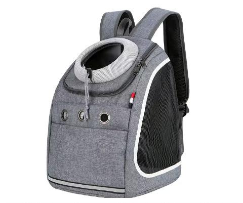 

Travel Pet Backpack Foldable Portable Breathable Pet Bag for Outdoor Travel Cat and Dog Backpack Made of Oxford Cloth Material серый