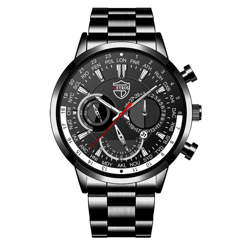 Fashion Business Kalender Herrenuhr Edelstahl Uhr