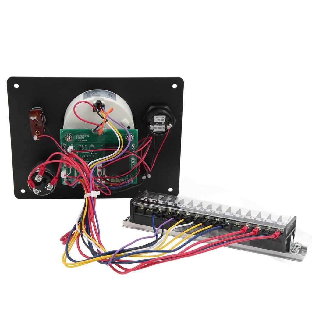 4 in 1 Central Control Dashboard DC12V Oil Level Oil Pressure Water Temperature Voltage Red Backlight for RV Boat Yacht