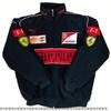 Men Women Vintage Racing Style Windproof Cycling Jacket Lightweight Embroidered Motorcycle Riding Outerwear