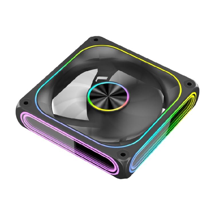 12cm ARGB Lighting PWM Controlled Mirror Design Fan Offering Robust Cooling and Aesthetic Appeal for Desktop Rigs