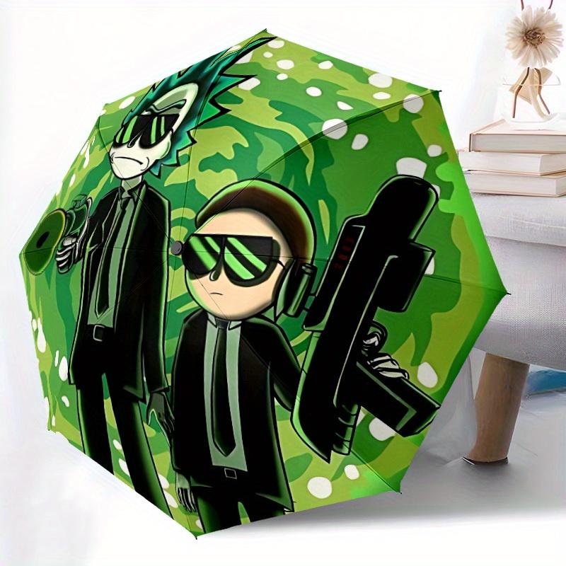 1pc Rick Sanchez, "Morty Smith" Windproof Automatic Umbrella, Lightweight for Women/Men, Perfect Christmas Gift a0811198