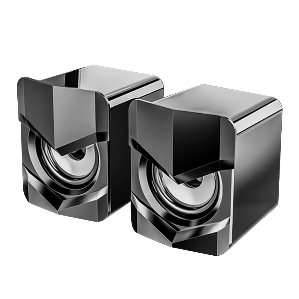 

SADA D-158 Мини-динамик для настольного компьютера Super Bass Сабвуфер 3,5 мм Проводной музыкальный плеер Саундбокс USB чёрный