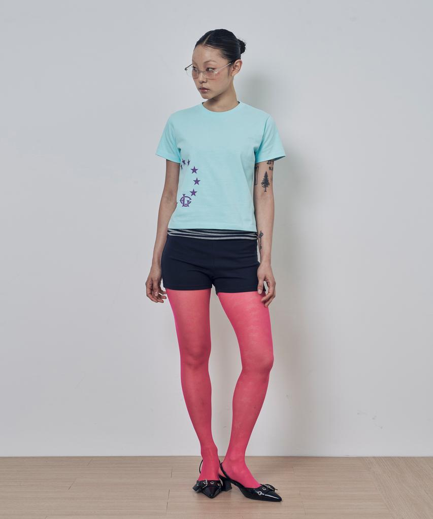 Lujeoseukeulleob Circle Star Logo Short Sleeve T-Shirt Mint