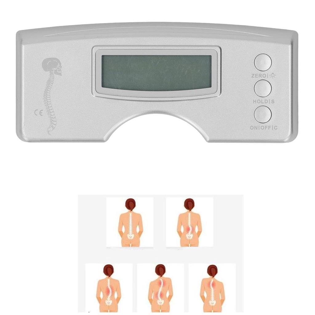 Digital Scoliometer, Compact Size Portable 0 to 30 Degree Easy Scoliosis Meter ABS Housing with Storage Bag for Hospital