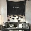 The Silence of the Lambs Wall Tapestry Aesthetic Wall Hanging Printed Fabric Blanket Decorative Tapestries for Bedroom Living Room Home Decor