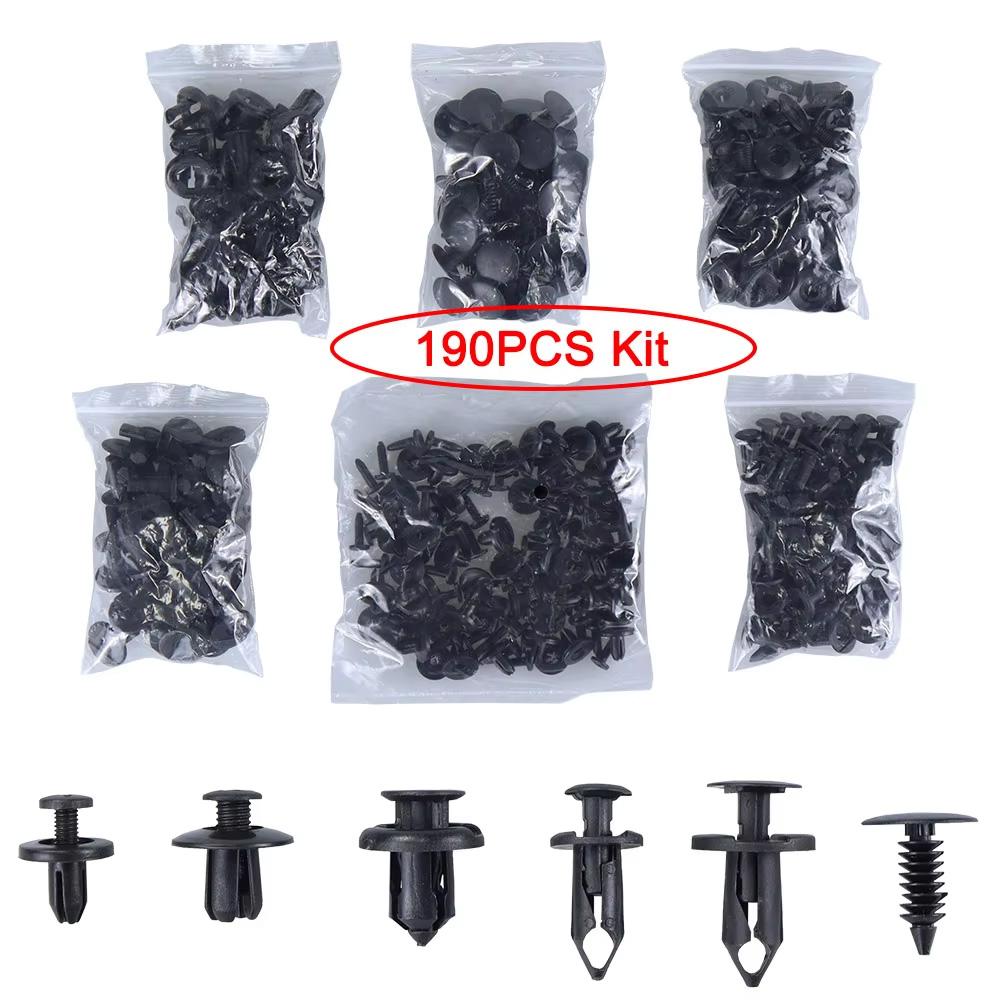 Car Fixing Clip 6 Size Fastener Car Plastic Clip Kit Body Bumper Rivet Door Trim Panel Retainer Car Interior Clips