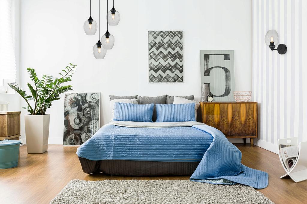 MODERN CEILING HANGING LAMP GLASS CHANDELIER