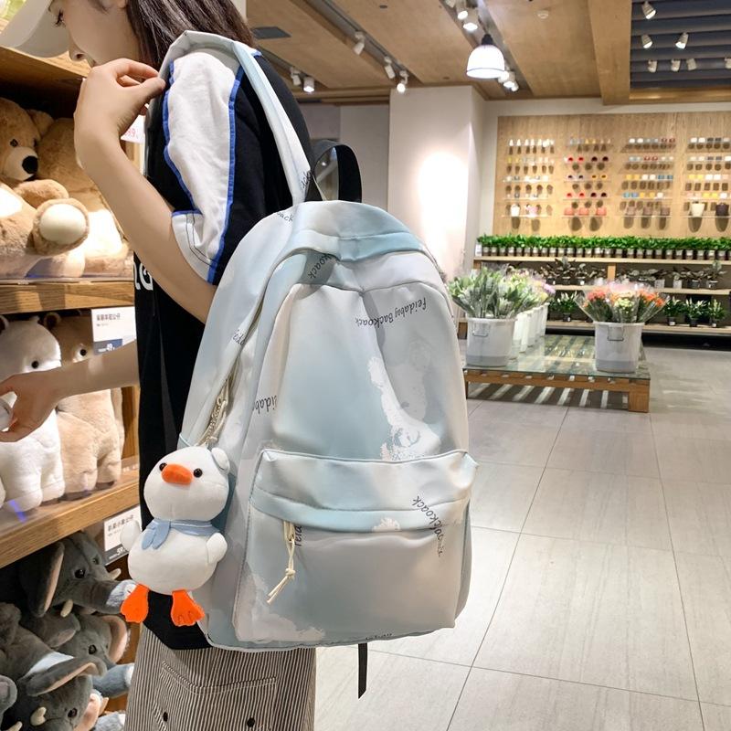 Dyed printed student schoolbag New high school student primary school large-capacity backpack