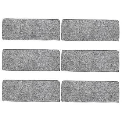 6-teiliges Mopptuch-Ersatz-Moppkopf-Pad für die Bodenreinigung zu Hause, maschinenwaschbar, 33 x 12 cm