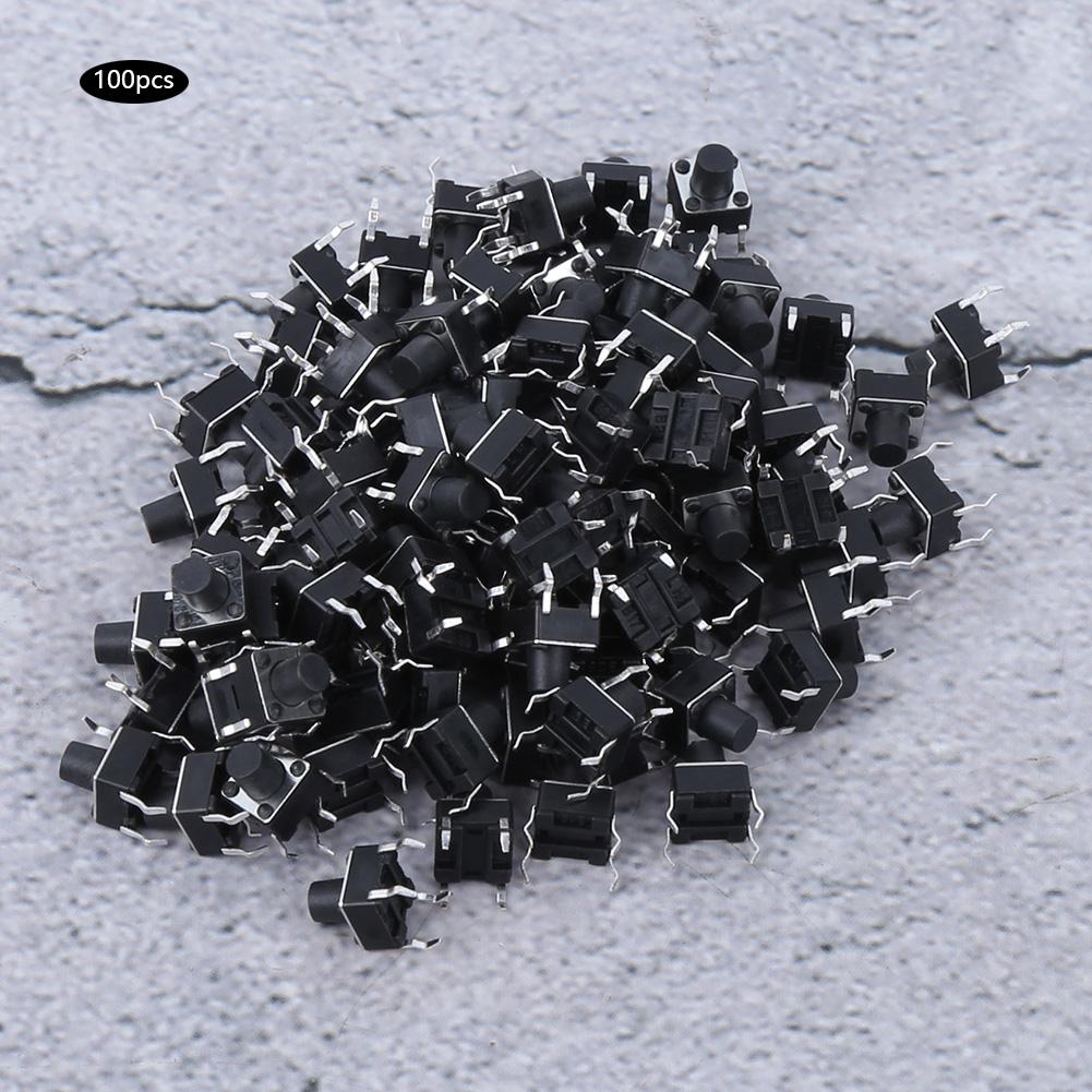 100pcs Momentary Tactile Push Button Switch Mini Micro Tact Switch Accessory 6 x 6 x 7mm
