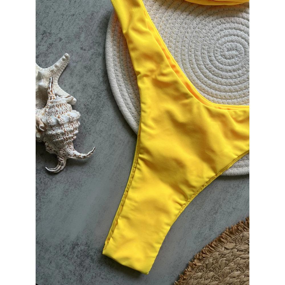 Sexy U Shaped Bandeau Bikinis Sets Mujer Strapless Swimwear Women Gold Swimsuit Bathing Suit Biquinis Brazilian Bikini Swim 2025