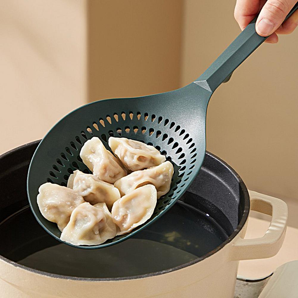 Skimmer Spoon Scratch-proof Scoop Colander Hook Design Hollow  Reusable All Purpose High Temperature Resistant Scoop Colander