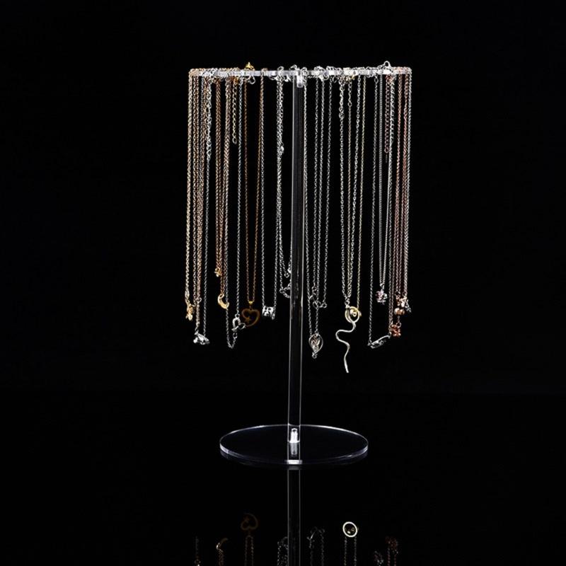 Multifunctional Acrylic Jewelry Organizers Display Rack With Rotating Mechanism Ideal For Gift Giving And Home Use
