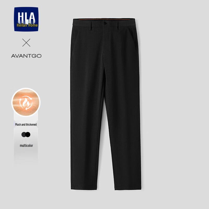 HLA Men s Fleece Lined Casual Straight Fit Pants 170/78A