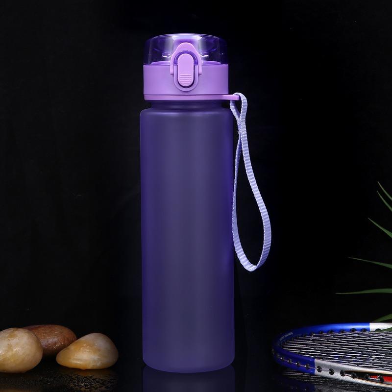 Tazza Acqua Sportiva Portatile Creativa in Plastica Opaca con Coperchio a Scatto Spazio Libero per Ragazzi e Ragazze