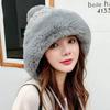 Keep Warm Ear Protection Hat Faux Fur Winter Plush Hat Cute Knitted Beanie  Female/Girls
