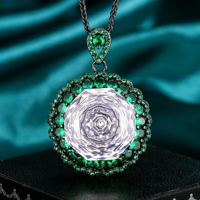 Schmuck Kupferboden Vergoldet Rosenschliff Drachenfrucht Schwarzgold Personalisiert Leichter Luxus Anzug Weiblich 18mm