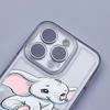 Transparent TPU Phone Case with Elephant Pattern Suitable for iPhone 17 16 15 14 13 12 11 Pro/Max/Plus Anti Drop and Shockproof