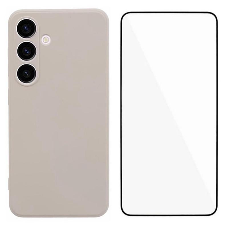 Für Samsung Galaxy S24 Hülle Präzise Aussparung TPU Handyhülle mit Displayschutzfolie