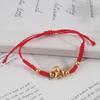 Chinesischer Stil Pferdejahr Armband 2026 2026 Pferdejahr Goldener Glücks-Pony Rotes Seil Schmuck Accessoires Tierkreiszeichen Pferd