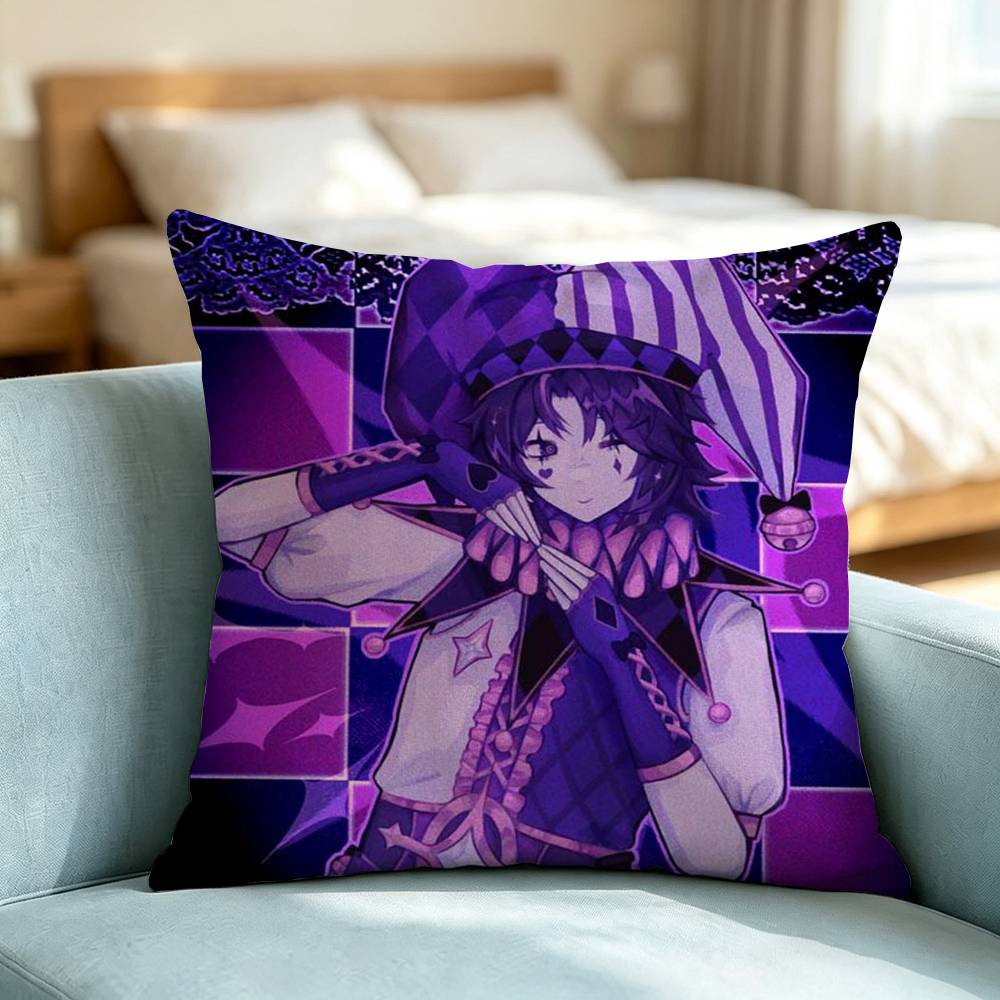 Forsaken Chance Horror Game Pillow Case Square Double-Sided Sofa Cushion Cover Bedroom Bedside Pillow Gift