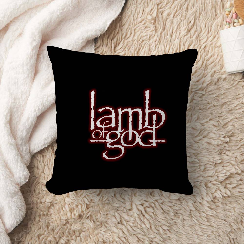 

Lamb of God Pillow Covers Cartoon Sofa Decorative Home Doublesided Printing Short Plush Cute Cushion Cover 30x30 cm