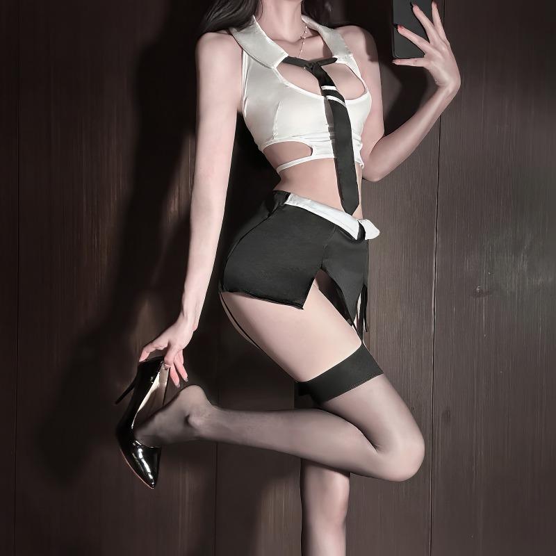 Sexy Lingerie Sexy Secretary Dress Flirting Seduction Teacher Role-playing Tight Uniform Hip Skirt