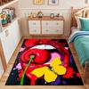 6 Style Inkjet Drawing Mouth Pop Art Pattern Carpet for Living Room Bedroom Sofa Home Decor Non-slip Floor Mat  Area Rug