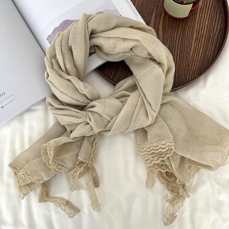 Scarf women's winter high-end sense new linen versatile cotton and linen fashion scarf scarf scarf shawl silk scarf