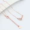 Purple Gold Diamond Double Ring Fashion High-End Collarbone Chain Plated Rose Gold Necklace Women