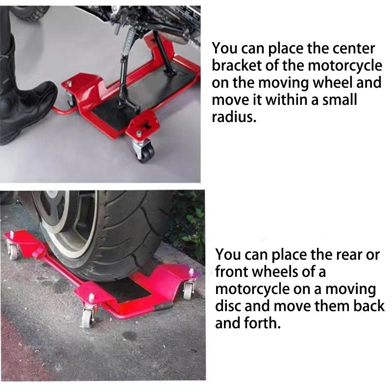 Motorcycle Repair Mover Steel Plate Moto Moving Bearing Tool Universal Wheel Moving Wheel,Maximum Load 300 Kg