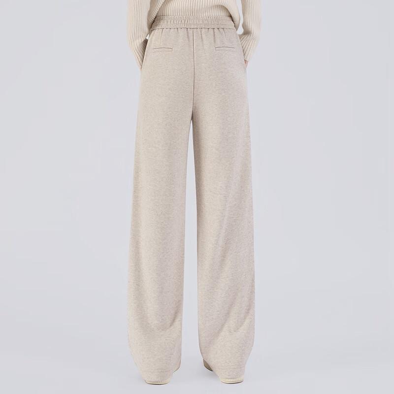 Women's Solid Color High-Waist Drapey Loose Fit Drawstring Pants